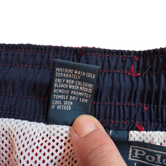Polo Ralph Lauren Swim Trunk Shorts Mens 2XL RED Lined Pockets Preppy Lifeguard - Picture 7 of 10